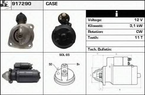 EDR 917290 - Starteris www.autospares.lv