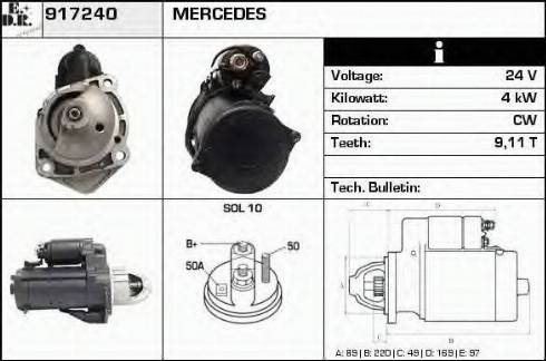 EDR 917240 - Стартер www.autospares.lv