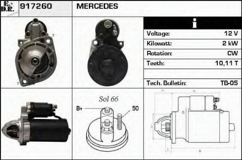 EDR 917260 - Стартер www.autospares.lv