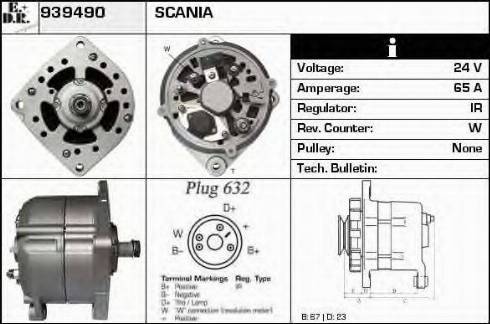 EDR 939490 - Ģenerators www.autospares.lv