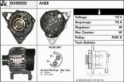 EDR 939550 - Ģenerators www.autospares.lv