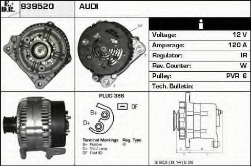 EDR 939520 - Ģenerators www.autospares.lv