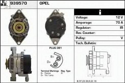 EDR 939570 - Ģenerators www.autospares.lv