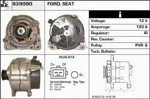 EDR 939090 - Генератор www.autospares.lv