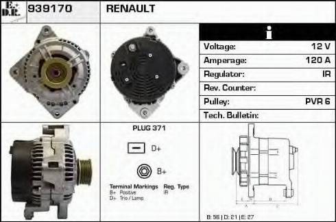 EDR 939170 - Ģenerators www.autospares.lv