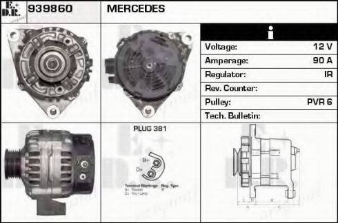 EDR 939860 - Генератор www.autospares.lv