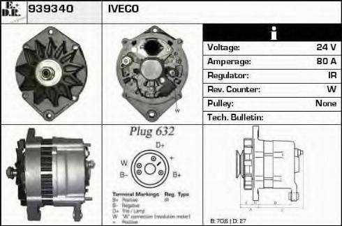 EDR 939340 - Alternator www.autospares.lv