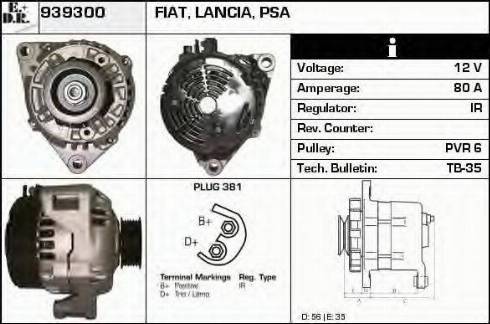 EDR 939300 - Генератор www.autospares.lv