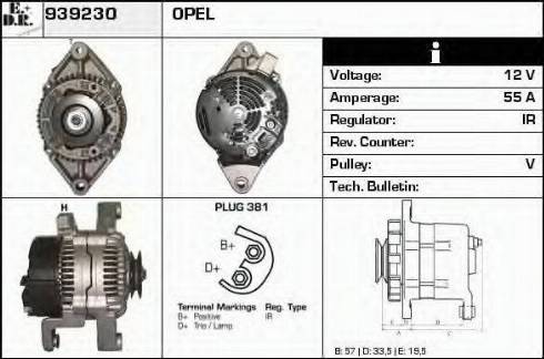 EDR 939230 - Ģenerators www.autospares.lv