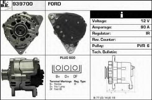 EDR 939700 - Alternator www.autospares.lv