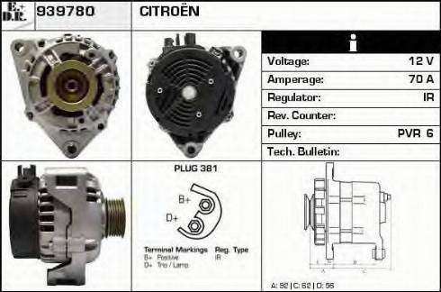 EDR 939780 - Ģenerators www.autospares.lv