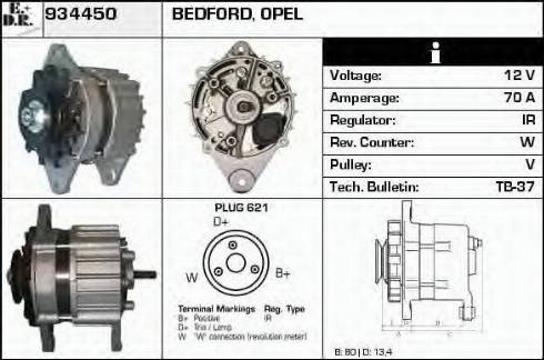 EDR 934450 - Генератор www.autospares.lv