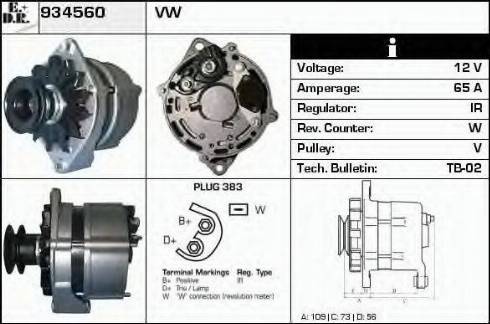 EDR 934560 - Ģenerators www.autospares.lv