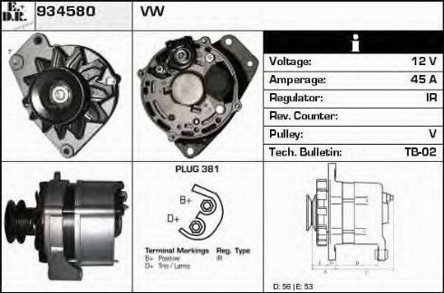 EDR 934580 - Ģenerators autospares.lv