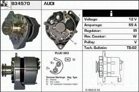 EDR 934570 - Генератор www.autospares.lv