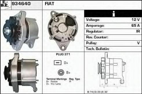 EDR 934640 - Ģenerators www.autospares.lv