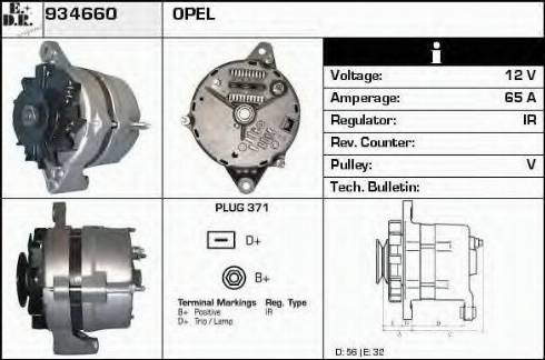 EDR 934660 - Alternator www.autospares.lv