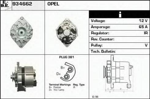 EDR 934662 - Генератор www.autospares.lv