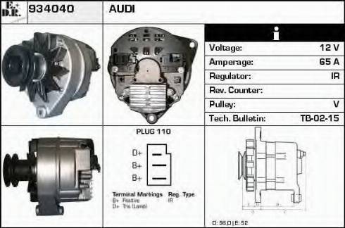 EDR 934040 - Генератор www.autospares.lv