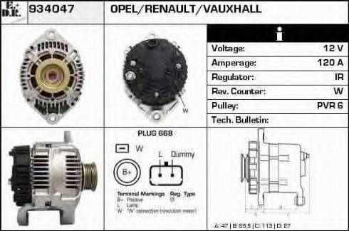 EDR 934047 - Ģenerators autospares.lv