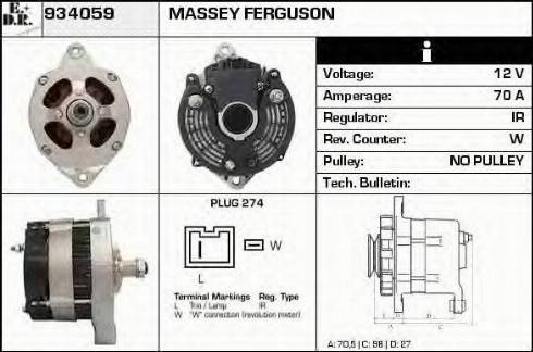 EDR 934059 - Alternator www.autospares.lv