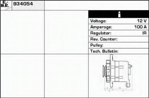 EDR 934054 - Alternator www.autospares.lv