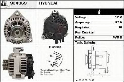 EDR 934069 - Генератор www.autospares.lv