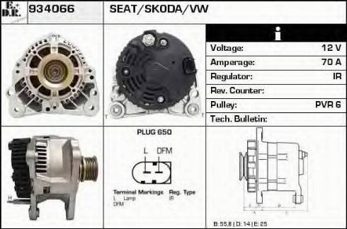 EDR 934066 - Alternator www.autospares.lv