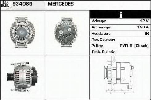 EDR 934089 - Ģenerators www.autospares.lv