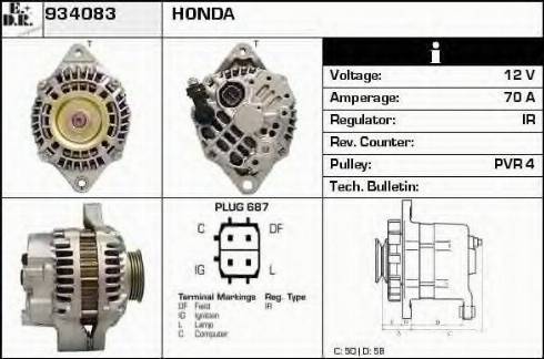 EDR 934083 - Ģenerators autospares.lv