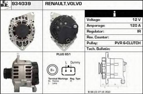 EDR 934039 - Ģenerators www.autospares.lv