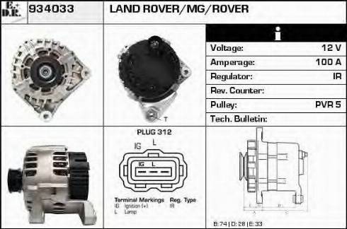 EDR 934033 - Alternator www.autospares.lv