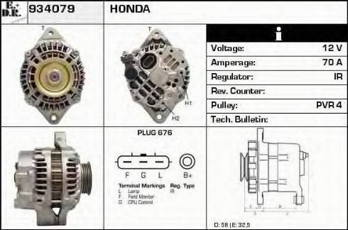 EDR 934079 - Alternator www.autospares.lv