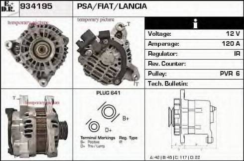 EDR 934195 - Alternator www.autospares.lv