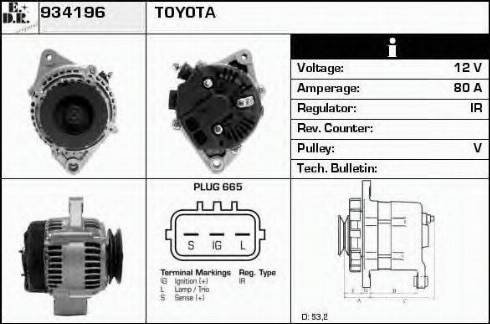 EDR 934196 - Генератор www.autospares.lv