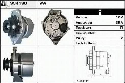 EDR 934190 - Ģenerators www.autospares.lv