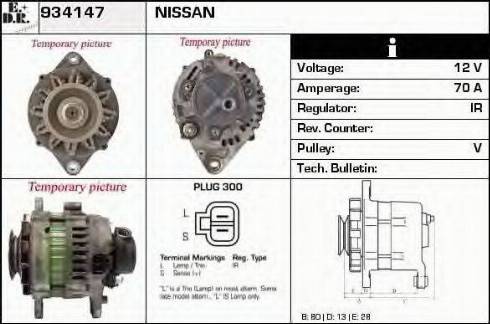 EDR 934147 - Alternator www.autospares.lv