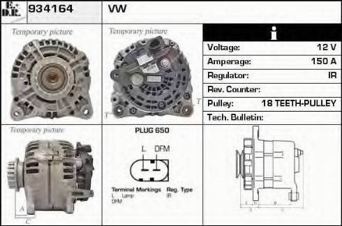 EDR 934164 - Ģenerators www.autospares.lv