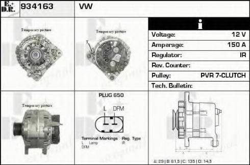 EDR 934163 - Ģenerators www.autospares.lv