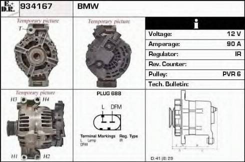 EDR 934167 - Ģenerators www.autospares.lv