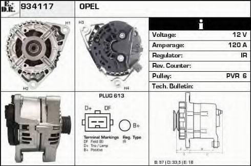 EDR 934117 - Alternator www.autospares.lv