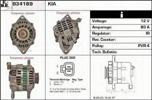 EDR 934189 - Генератор www.autospares.lv