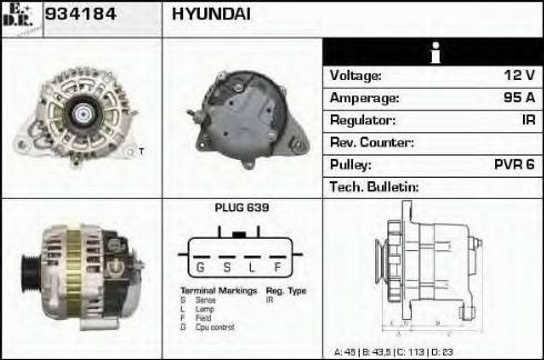 EDR 934184 - Генератор www.autospares.lv