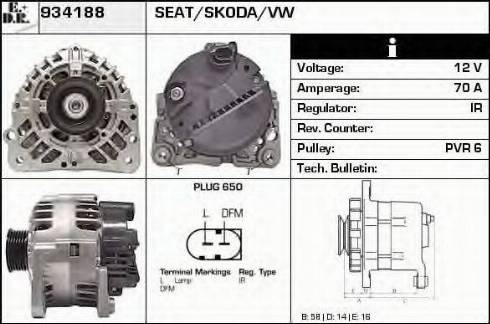 EDR 934188 - Ģenerators www.autospares.lv