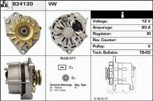 EDR 934130 - Генератор www.autospares.lv