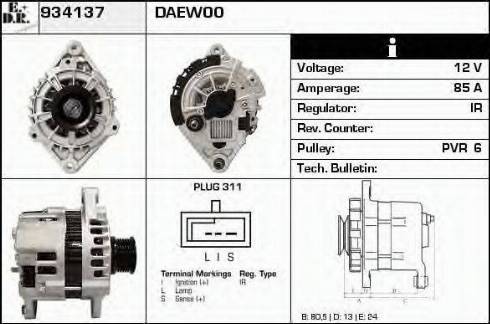 EDR 934137 - Ģenerators autospares.lv