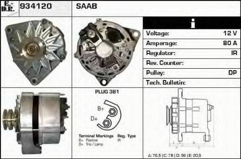 EDR 934120 - Ģenerators autospares.lv