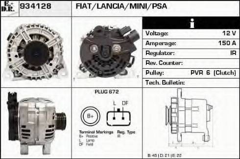 EDR 934128 - Генератор www.autospares.lv