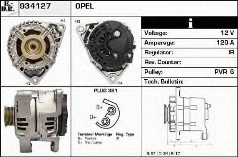 EDR 934127 - Генератор www.autospares.lv