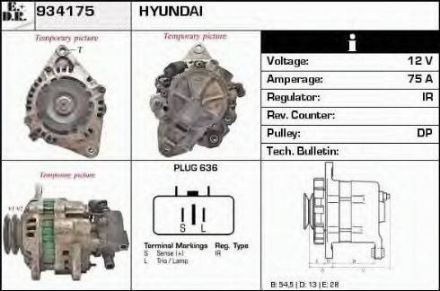 EDR 934175 - Alternator www.autospares.lv